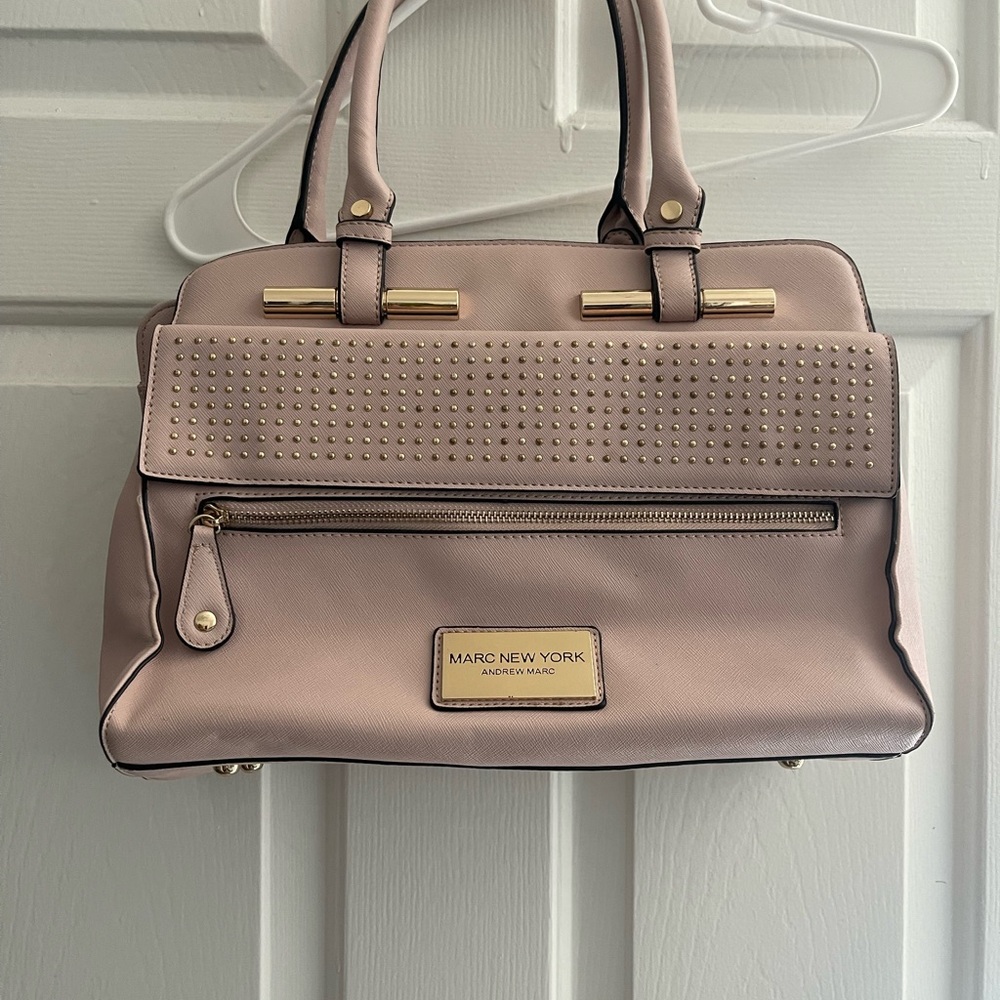 Marc New York Blush Satchel with Gold Accents
